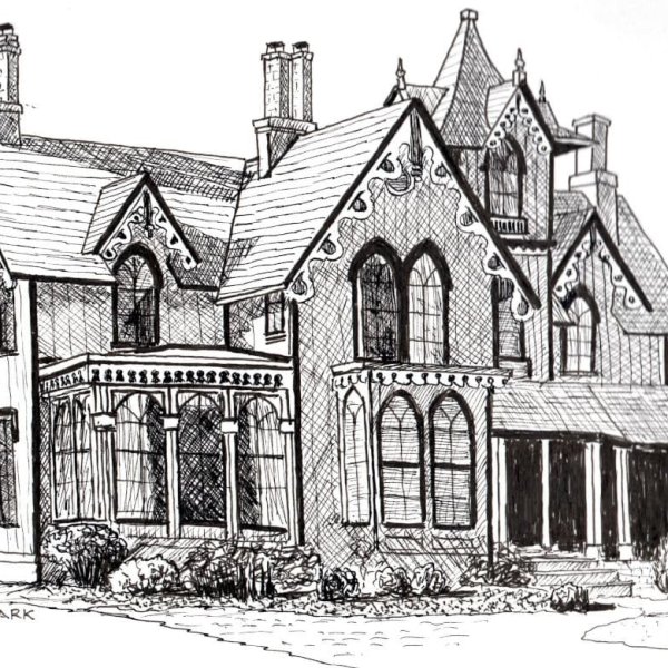How to Draw a Gothic House in Pen and Ink