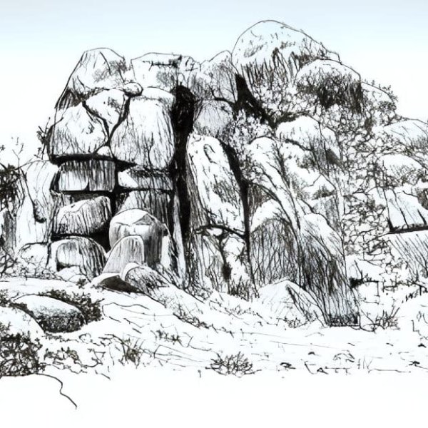 How to Draw a Rocky Ridge in Pen and Ink