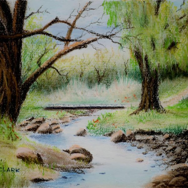 How to Draw a Small Stream in Pastel