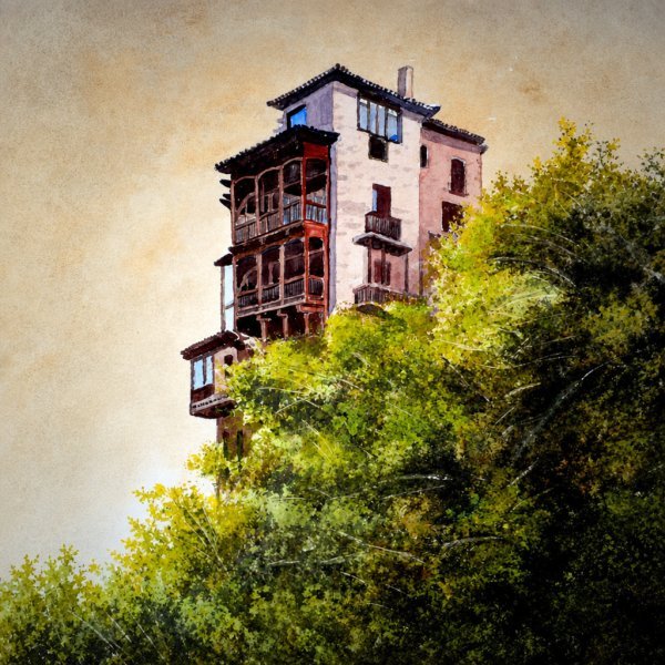 Paint a Cliff House in Watercolor