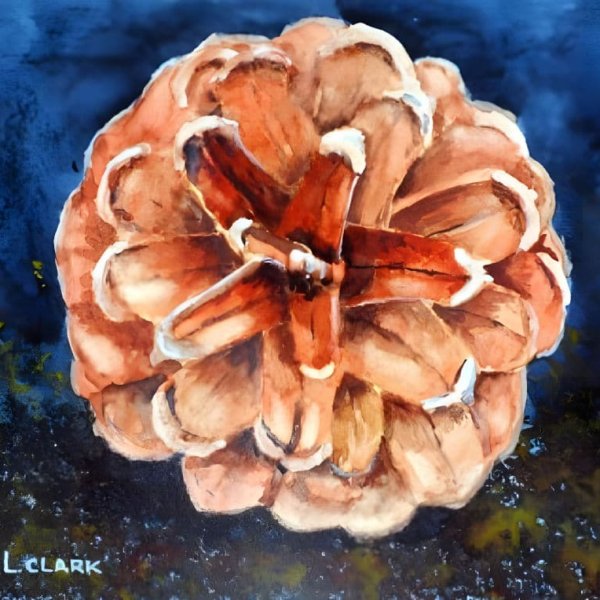 How to Paint a Pine Cone in Watercolor