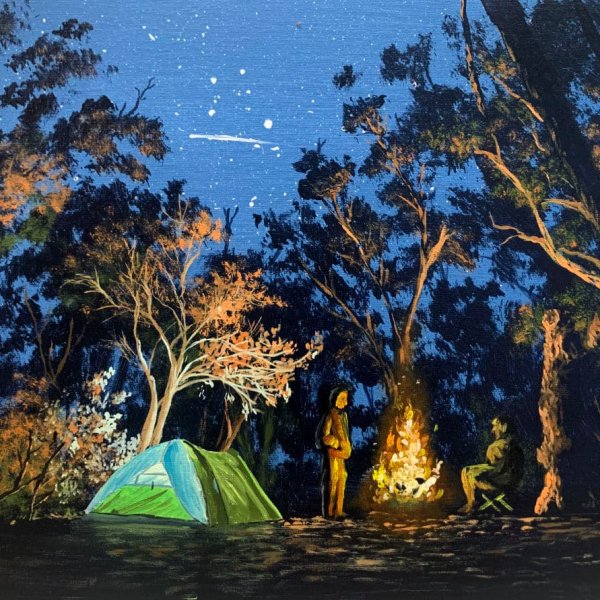 How to Paint a Camp Fire in Oil