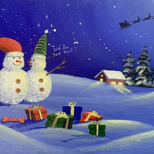 How to Paint a Snowman