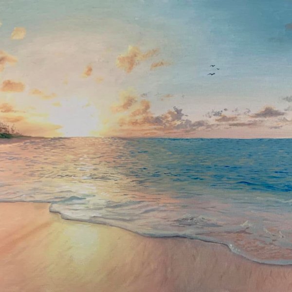 Paint a Seascape Sunset in Oil